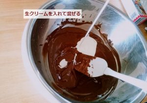 チョコレートと生クリーム