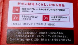 2018年の年賀状お年玉くじ