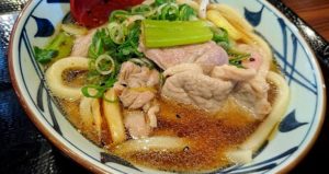 刻みユズ入りの鴨ねぎうどん