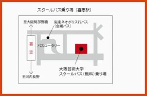 大阪芸大スクールバス乗り場