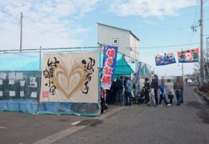 阪南・カキ小屋の様子